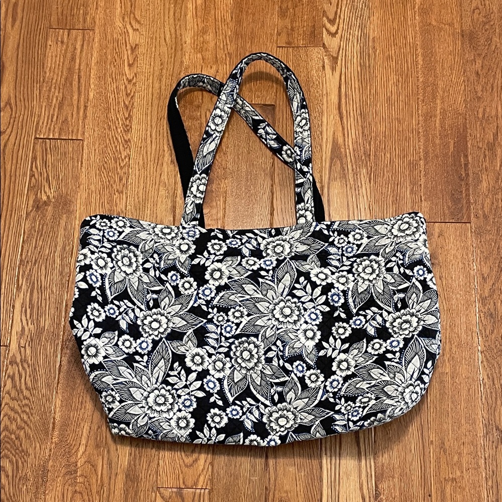Vera Bradley Black and White Floral Tote